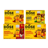 DOSE Organic Ginger Daily Booster Shots, Variety Pack, 48 × 60 mL (2 fl oz)
