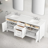 OVE Decors Renfrew Vanity with Quartz Top in White