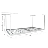 SafeRacks 4 ft. × 8 ft. Overhead Garage Storage Rack and Accessory Kit