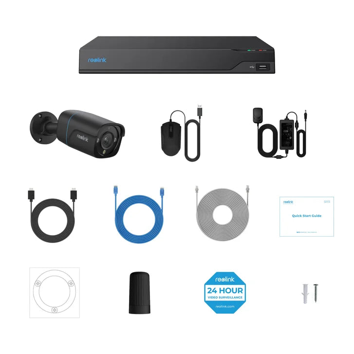 Reolink 4K+ 12MP Ultra HD 16-channel 4TB HDD NVR Security System with 8 Dome PoE Cameras