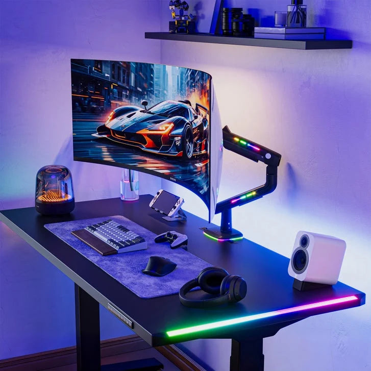 AVF 27" - 57" Huanuo Full Motion LED Single Desk Mount