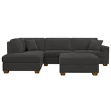Thomasville Miles 3-piece Left-hand Facing Fabric Sectional with Storage Ottoman