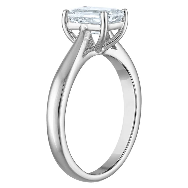 1.70 ct Emerald Cut, Clarity VS1, Colour F, Diamond Solitaire Ring