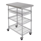 Seville Classics Stainless-Steel Kitchen Cart