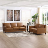 Prospera Home West Park Top-grain Leather Sofa and Loveseat