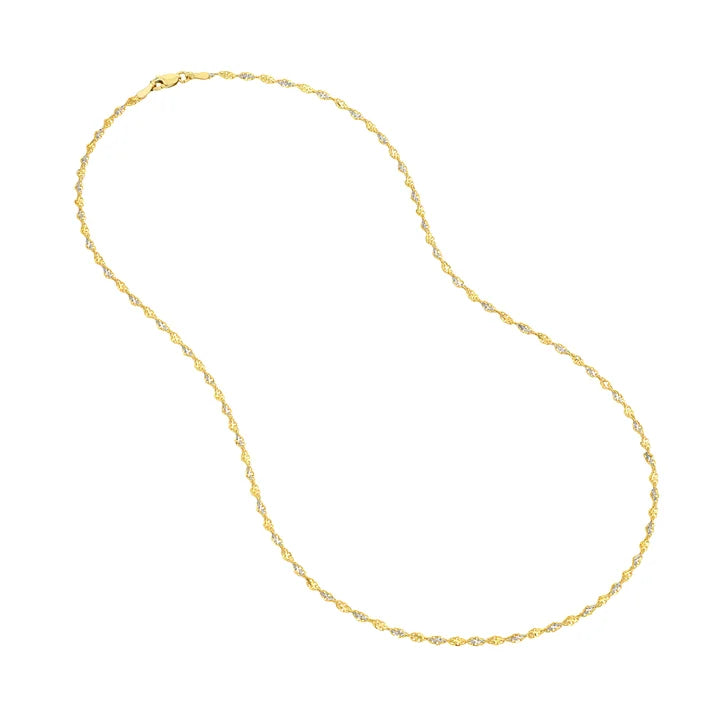 Dorica Chain Necklace in Two-Tone Gold