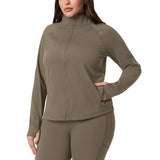 Mondetta Women’s Peached Interlock Yoga Jacket