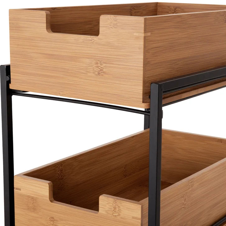 Seville Classics 2-Tier Sliding Bin Organizer