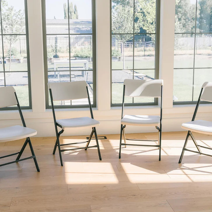 Lifetime Bypass Commercial Folding Chairs, 4-pack