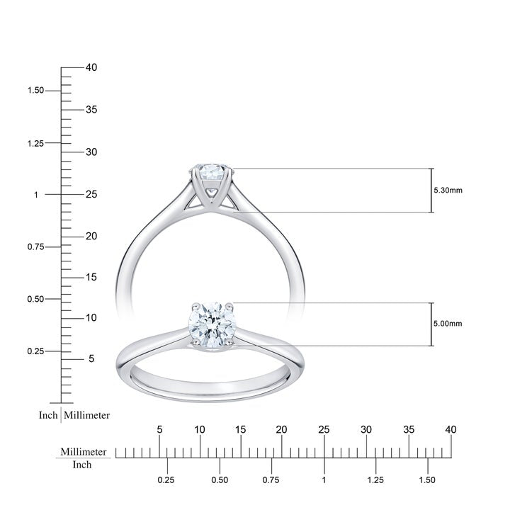 Round Brilliant Diamond Solitaire Ring (0.50 ct)