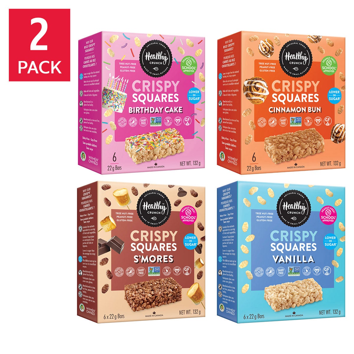 Healthy Crunch Crispy Squares, 8 × 132 g