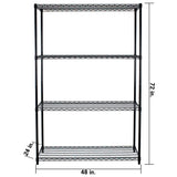 TRINITY 4-Tier NSF Black Shelving Rack