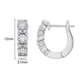 Round Brilliant Diamond Hoop Earrings (0.64 ctw)