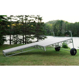Multinautic QP-320 P-Shape 7.31 m (24 ft.) Long Aluminium Truss Frame Roll-In Dock Kit with Polymer Decking and Ramp
