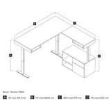 Bestar Viva L-shaped Height-adjustable Workstation