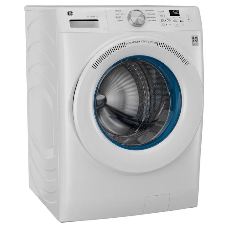 GE 28 in. 5.3 cu ft. IEC White Front Load Washer with UltraFresh Vent System