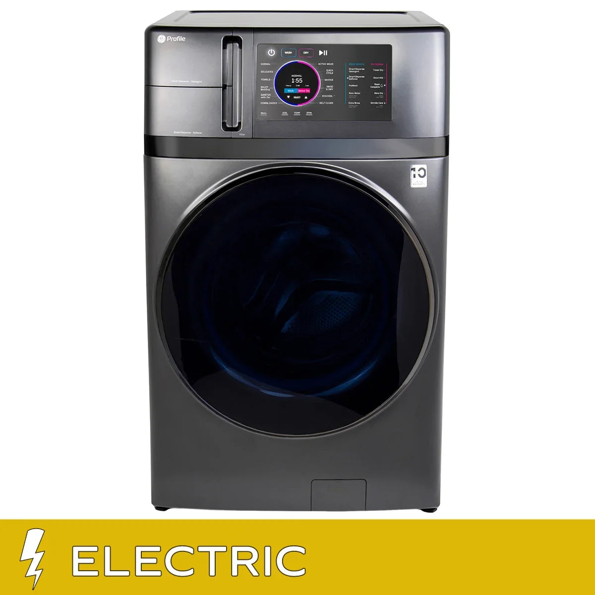 GE Profile 28 in. 5.5 cu ft. Carbon Graphite All in One Ventless Washer and Dryer Combo