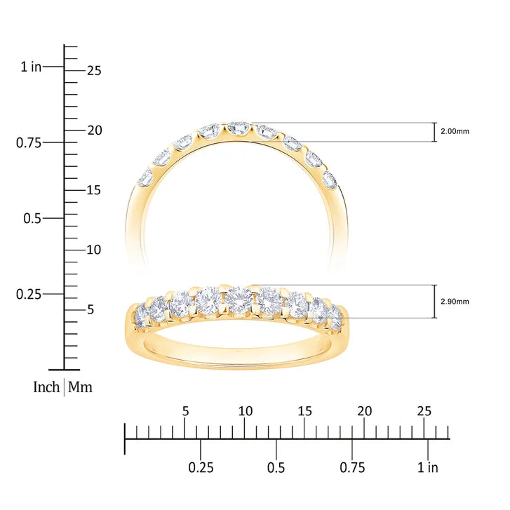 Round Brilliant Diamond Wedding Band (0.50 ctw)
