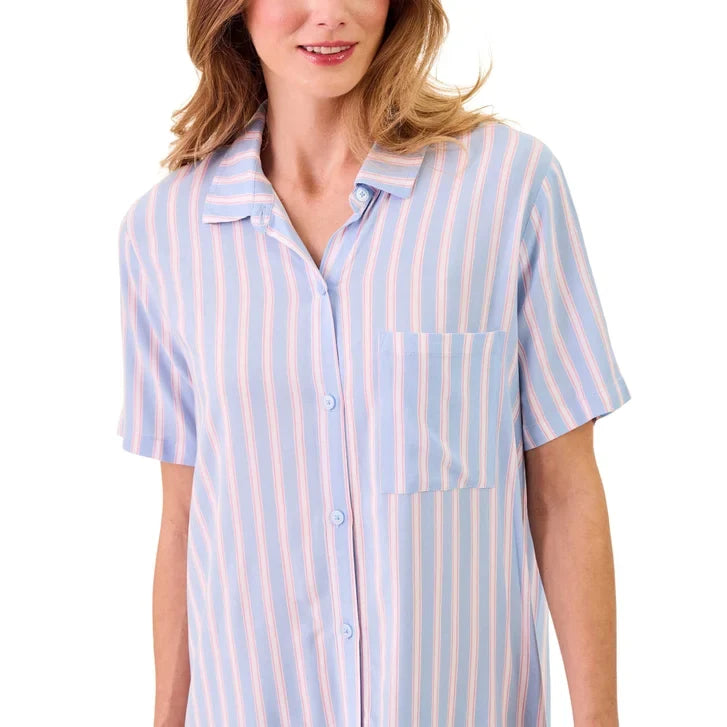 Martha Stewart Women's Notch Collar Nightshirt, 2-pack