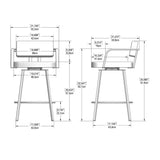 Amisco Triana Swivel Counter Stool