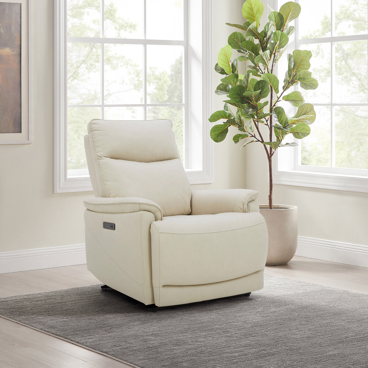 Gilman Creek – Top-grain Leather CloudZero Power Recliner with Power Headrest