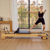 Hisooth StudioSolid Stationary Pilates Reformer 60cm Maple Frame