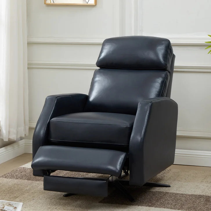 Top-grain Leather Swivel Pushback Recliner
