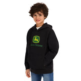 John Deere Boys' Embroidered Logo Hoodie – Cotton Blend Fleece Sweatshirt