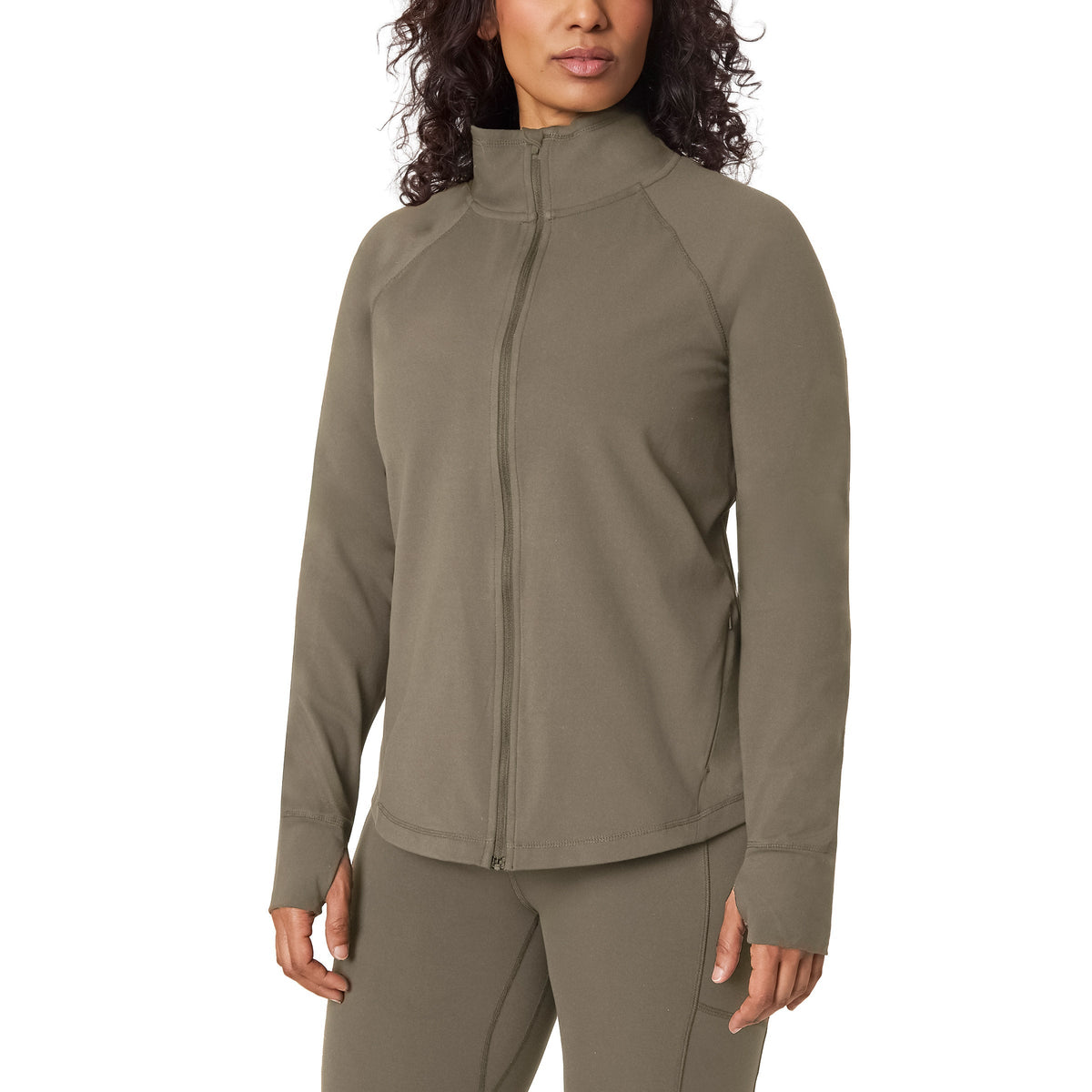 Mondetta Women’s Peached Interlock Yoga Jacket