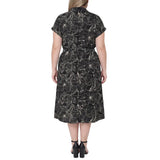Jewel Badgley Mischka Women's Short Sleeve Button Front Dress