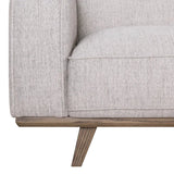 Fabric Sofa with Solid Oak Base