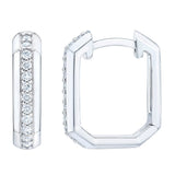 Round Brilliant Diamond Octagonal Hoop Earrings (0.20 ctw)