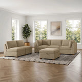 Thomasville Tisdale 6-piece Fabric Sectional with Storage Ottoman