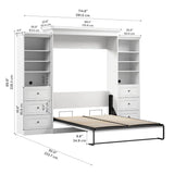 Bestar Evolution 3-piece Wall Bed Set, White