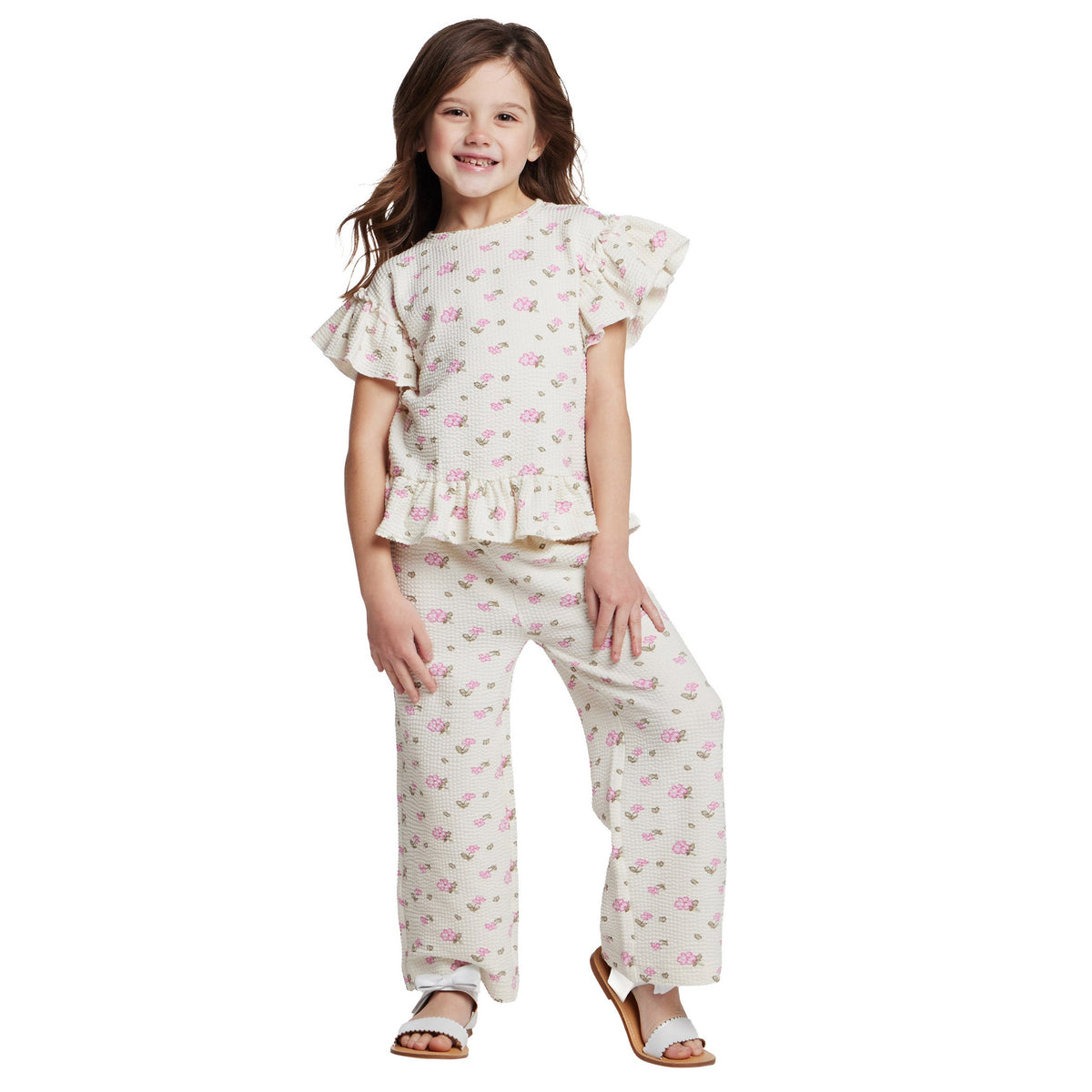 Andy & Evan Girls Textured Knit 2-piece Set