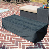 Paramount Concrete Look Aluminum Fire Table, Low Rectangular