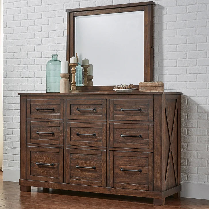 Alpine Ridge Rustic Solid Wood 6-piece Queen Bedroom Set