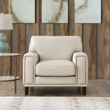 Prospera Home Jensen Top-grain Leather Sofa and 2 Chairs
