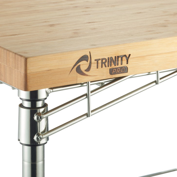 Trinity Pro Storage Expandable Bamboo Kitchen Cart