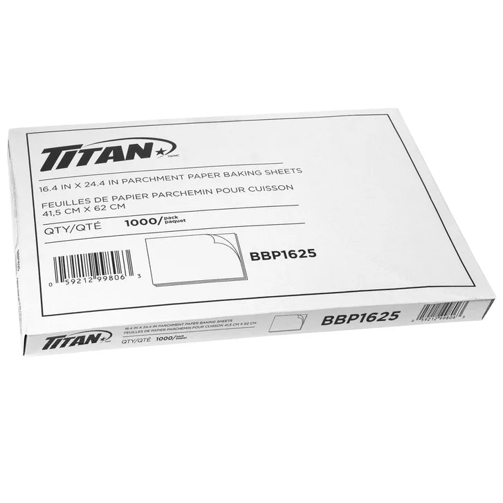 Titan Parchment Paper Baking Sheets Pack of 1,000