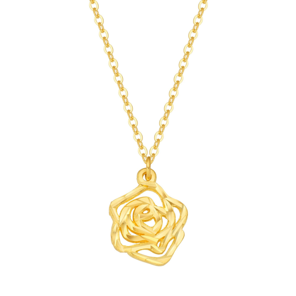 Flower Pendant in 24-kt Yellow Gold