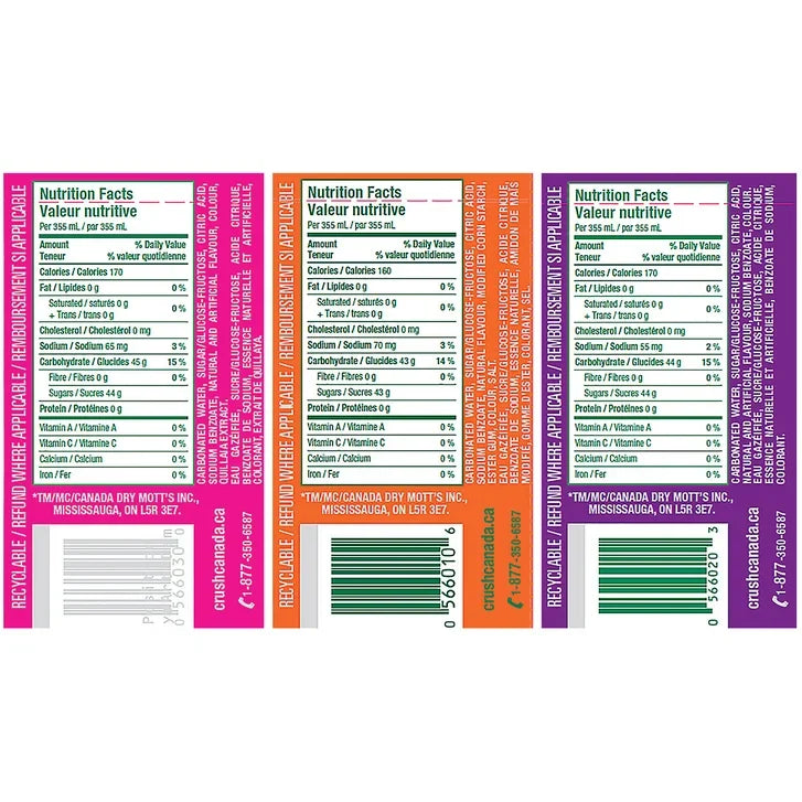 Crush Rainbow Pack 355 mL 32-pack
