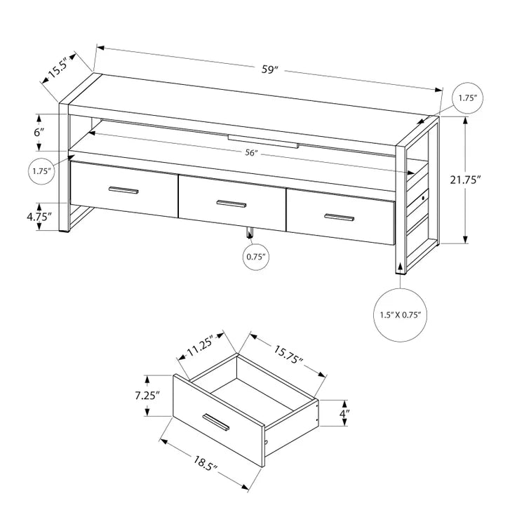 Bria 152.4 cm (60 in.) Television Stand