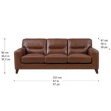 Prospera Home Sorena Top-grain Leather Sofa and Chair