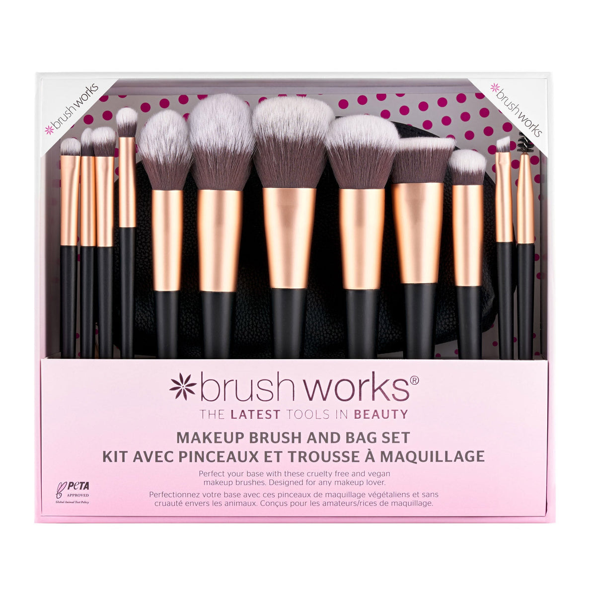 Brushworks Makeup Brush & Bag Set
