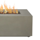 Real Flame Aegean Steel 42 in. Rectangle Fireplace