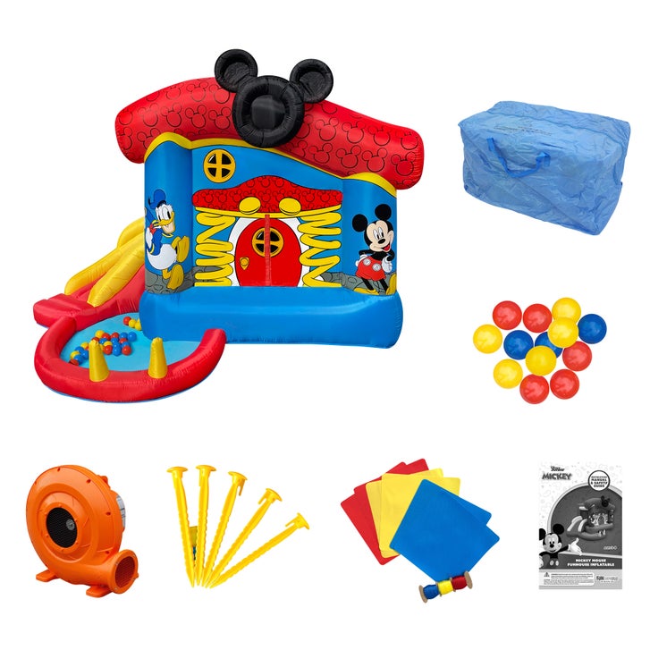 Funormous Disney Mickey Mouse Bounce House with Slide and Ball Pit