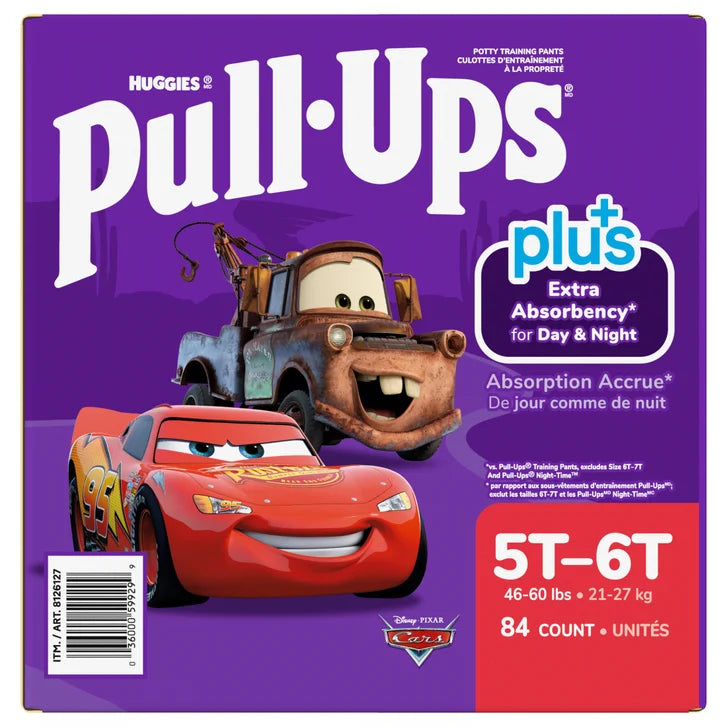 Huggies Pull-Ups Plus Training Pants Boy, 2T to 6T