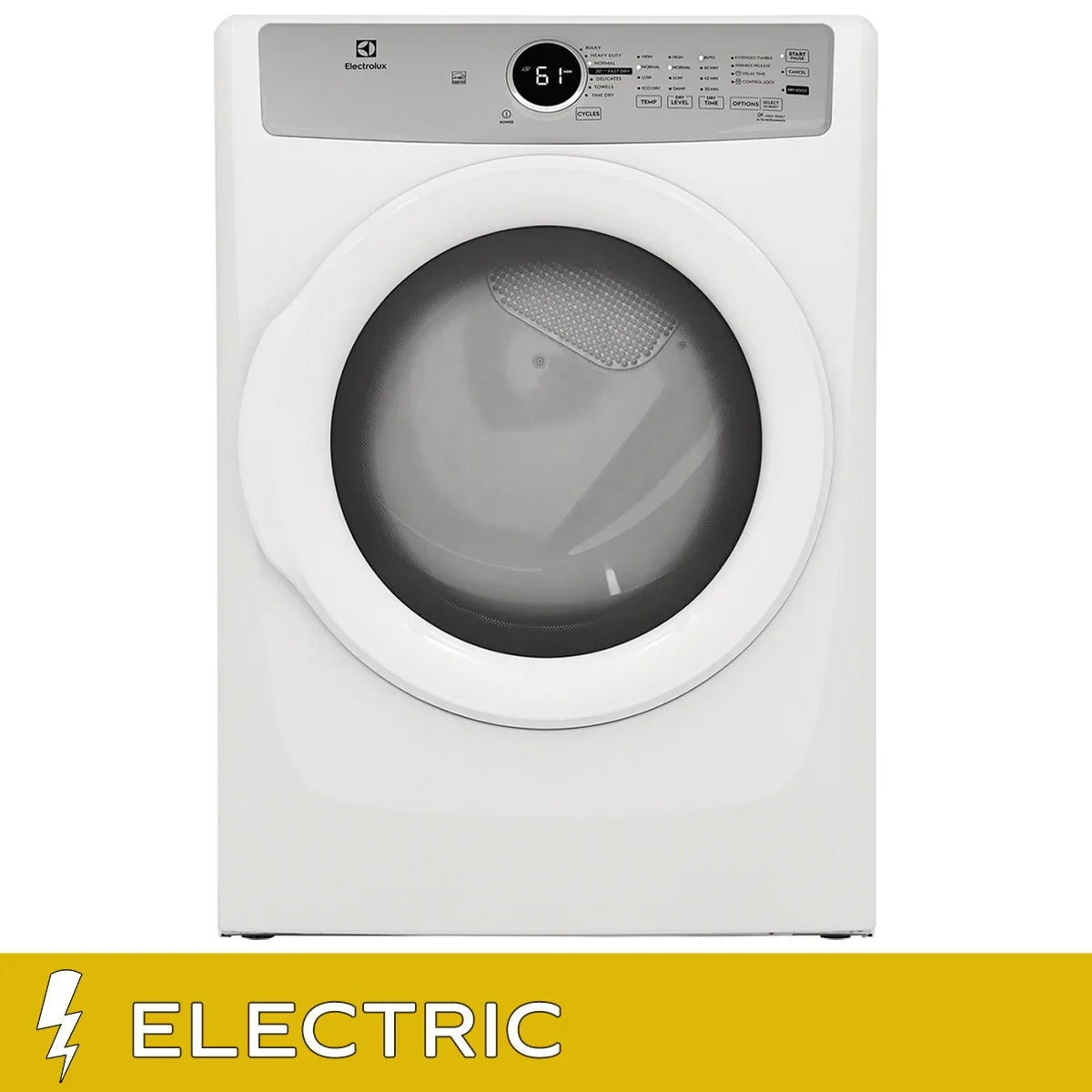 Electrolux 3 Series 27 in. 8.0 cu ft. White Electric Front Load Dryer with LuxCare Lint Shield