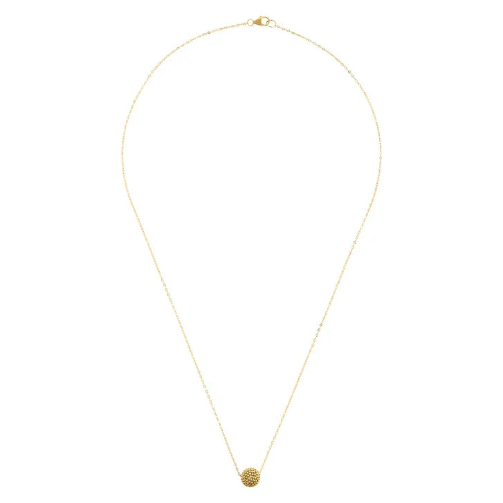Beaded Ball Pendant in Yellow Gold